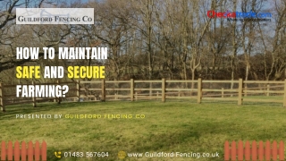 How to Maintain Safe and Secure Farming?