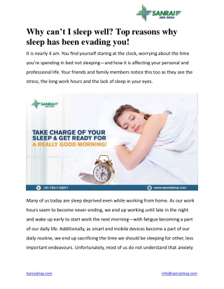 Why can’t I sleep well? Top reasons why sleep has been evading you!