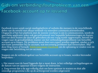 Facebook Nederland contact waardoor u een betere online optie krijgt