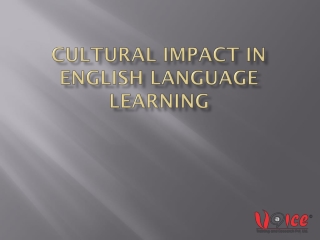 Cultural Impact in English Language Learning - Voiceskills