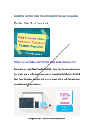 Salesforce Certified Sales Cloud Consultant Dumps Questions DumpsBase