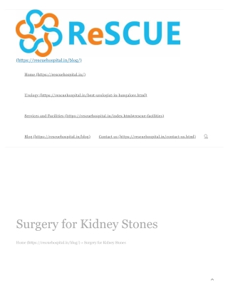 Surgery for Kidney Stones
