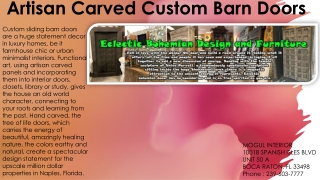 Artisan Carved Custom Barn Doors
