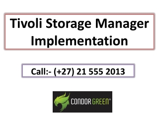 Tivoli Storage Manager Implementation