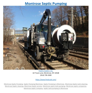 Montrose Septic Pumping