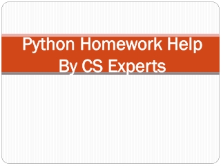 Python Homework Help By CS Experts