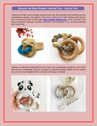 Discover the Baby Wooden Teething Toys - Gummy Chic