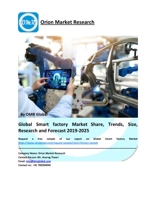 Global Smart Factory Market Size, Share, Trends & Forecast 2019-2025