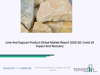 Lime And Gypsum Product Market Report 2020-30: Covid 19 Impact and Recovery