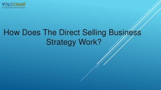 How Does The Direct Selling Business Strategy Work?