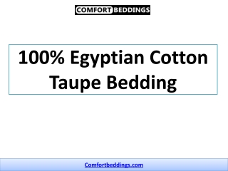 100% Egyptian Cotton Taupe Bedding