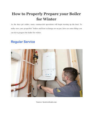 How to Properly Prepare your Boiler for Winter