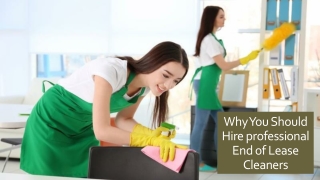 Why You Should Hire professional End of Lease Cleaner