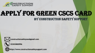 How to Apply For CSCS Green Card