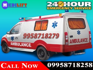 Get Cardiac Ventilator ICU Road Ambulance Service in Adarsh Nagar and Ashok Nagar (Ranchi) by Medilift