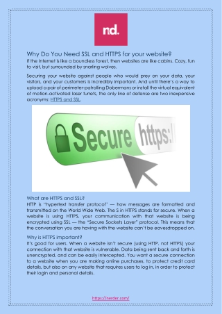 Why Do You Need SSL and HTTPS for your website?