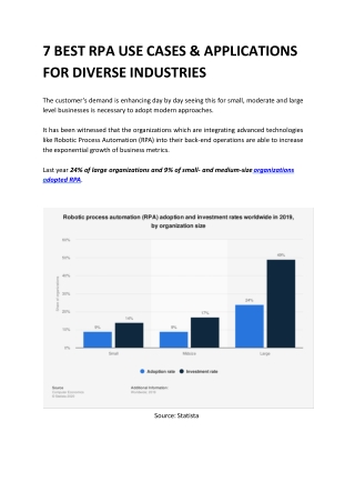 7 Best RPA Use Cases & Applications For Diverse Industries