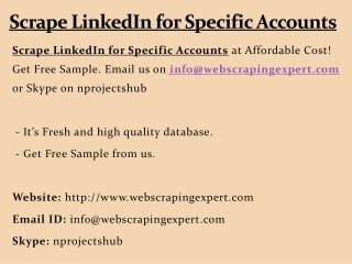 Scrape Linkedin for Specific Accounts