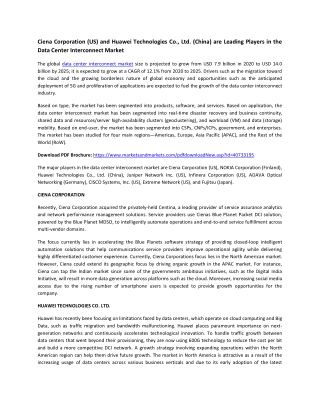 Data Center Interconnect Market by Engine Type, Application  | COVID-19 Impact Analysis | MarketsandMarkets