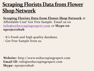 Scraping Florists Data from Flower Shop Network