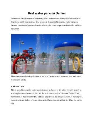 Best water parks in Denver
