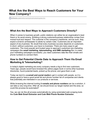 What Are the Best Ways to Approach Customers Directly?