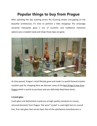 Popular things to buy from Prague