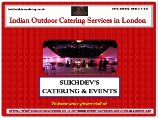 Top Indian Outdoor Catering Services in London