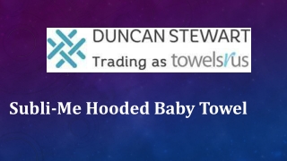 Subli-Me Hooded Baby Towel