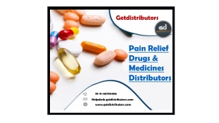 Looking for Pain Relief Drugs & Medicine Distributors in Pan India