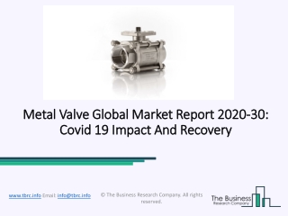 Metal Valve Market Influenced by COVID Outbreak,Opportunities and Forecast till 2030