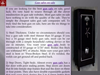 Gun safes on sale