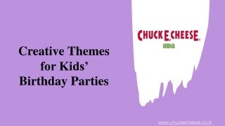 Creative Themes for Kids’ Birthday Parties