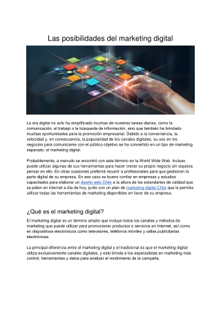 Las posibilidades del marketing digital