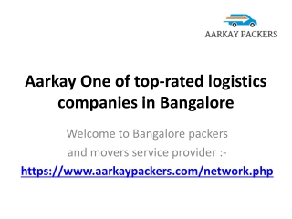 Aarkay One of top-rated logistics companies in Bangalore