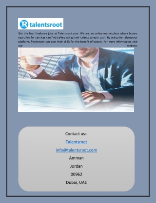 Best Freelance Services Marketplace | Talentsroot.Com