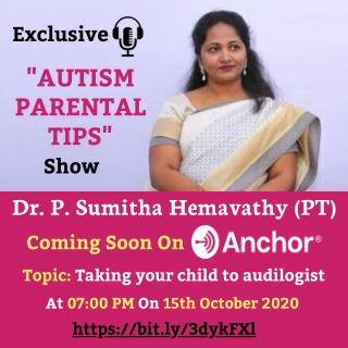 Podcast Schedule - Taking Your Child to the Audiologists in Bangalore - Dr. P. Sumitha Hemavathy (PT)