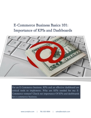 E-Commerce Business Basics 101 - Importance Of KPIs And Dashboards