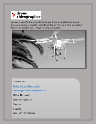 Dubai Aerial Photography | Dronevideographer.ae