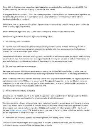 Marijuana Legalization & Regulation Debates, and Truths, to Help You Best Choose on Election Day