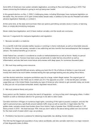 Cannabis Legalization & Regulation Debates, and Facts, to Help You Best Decide on Election Day