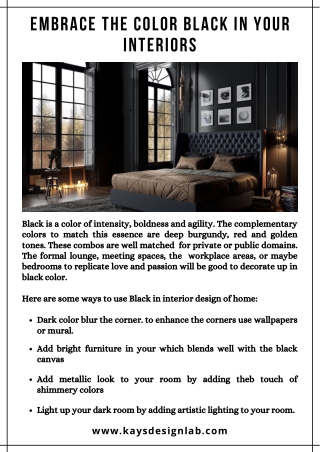 Embrace the Color Black in Your Interiors