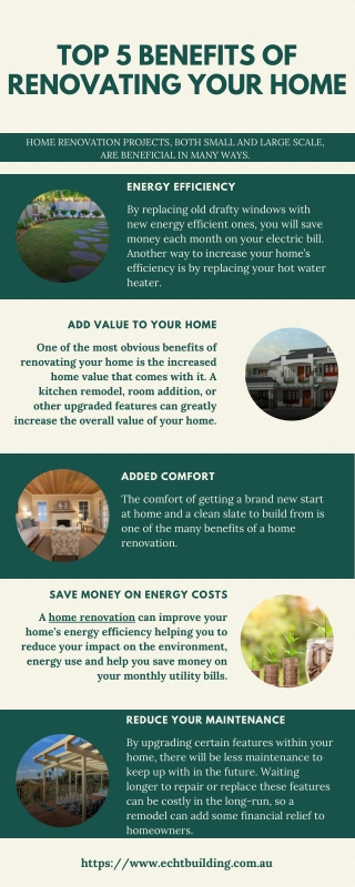 Top 5 Benefits Of Renovating Your Home - Infographic