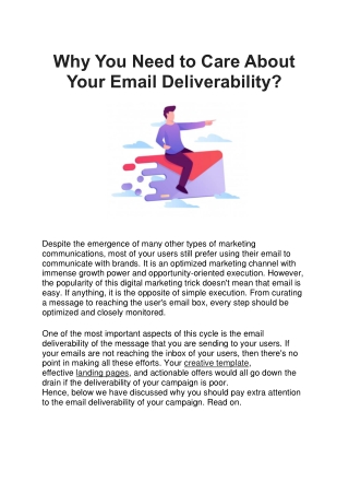 Why You Need to Care About Your Email Deliverability?