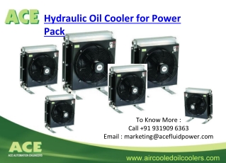 ACE Hydraulic Oil Air Cooler for Power Pack