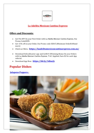 5% Off - La Adelita Mexican Cantina Express Takeaway Adelaide, SA