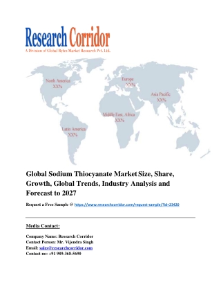 Global Sodium Thiocyanate Market Size, Share, Growth, Global Trends, Industry Analysis and Forecast to 2027
