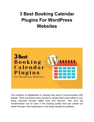 3 Best Booking Calendar Plugins For WordPress Websites