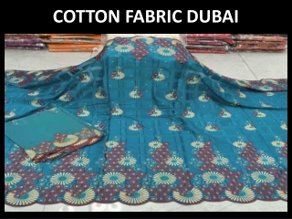 Cotton Fabric Dubai