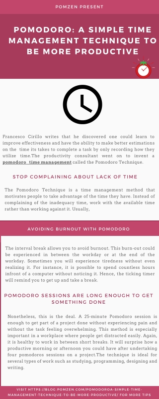 Pomodoro: A Simple Time Management Technique to Be More Productive